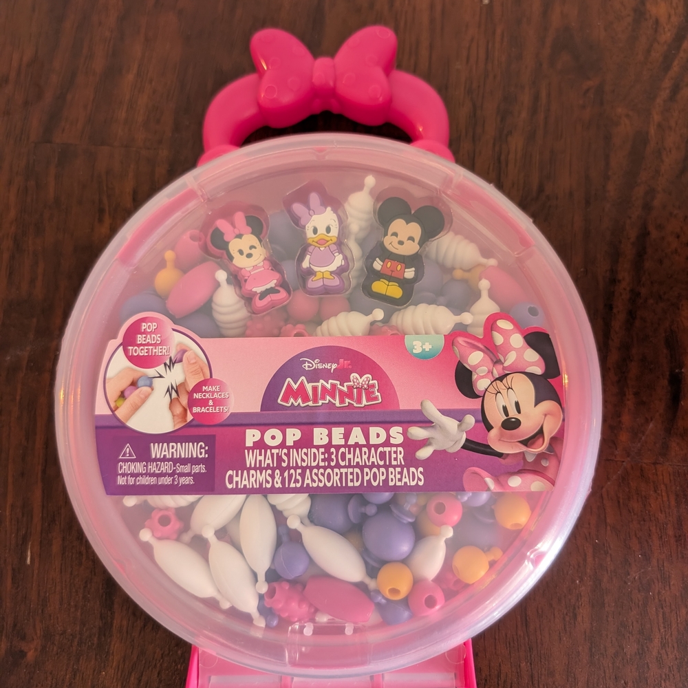 Disney Minnie Mouse Pop Beads Set - Pink and White